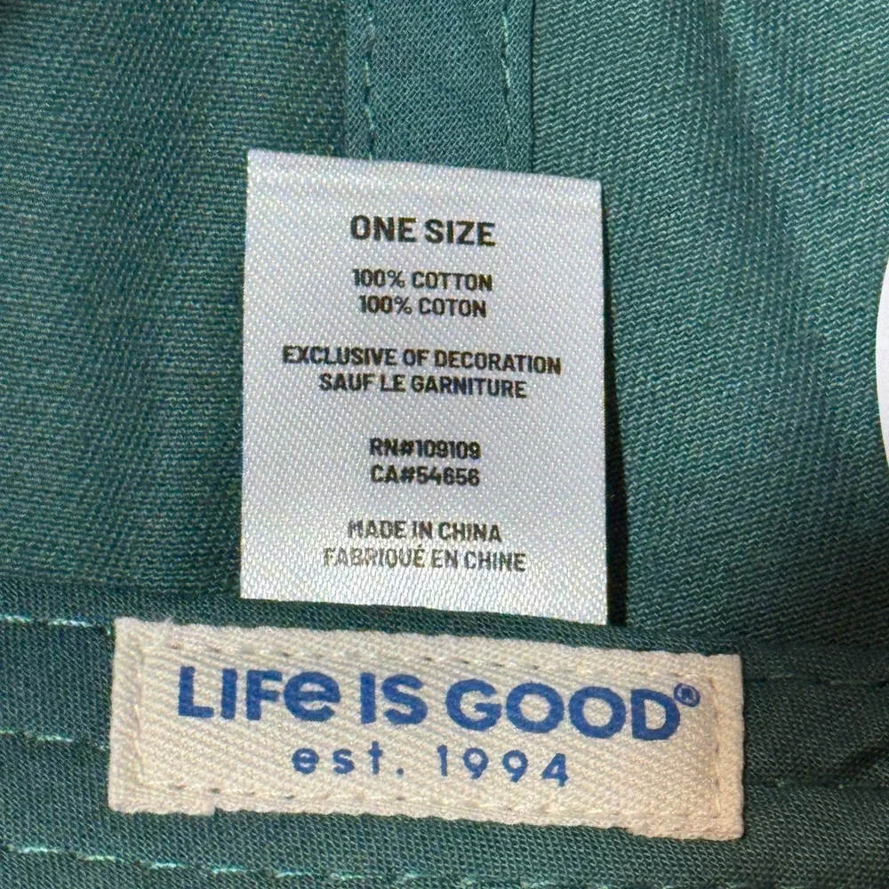 Life is‎ Good Mens A Chill Cap Vintage Oval Spruce Green Cotton Dad Hat OS NEW